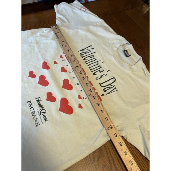 Vintage 1993 Valentines DayPNC Bank Heath Fair T Shirt Sz Lg Screen Stars Best - Picture 6 of 6